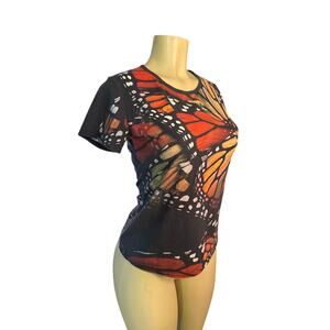 Women S Luleisure by Luly Yang Signature Monarch Tee Butterfly T-Shirt Top